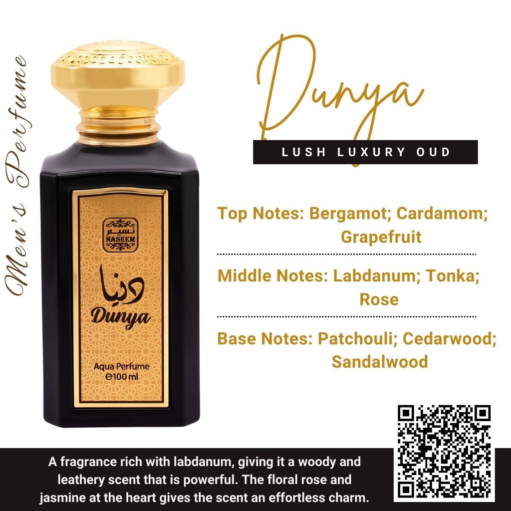 NASEEM DUNYA Aqua Perfume for Men 3.40 Fl. Oz.