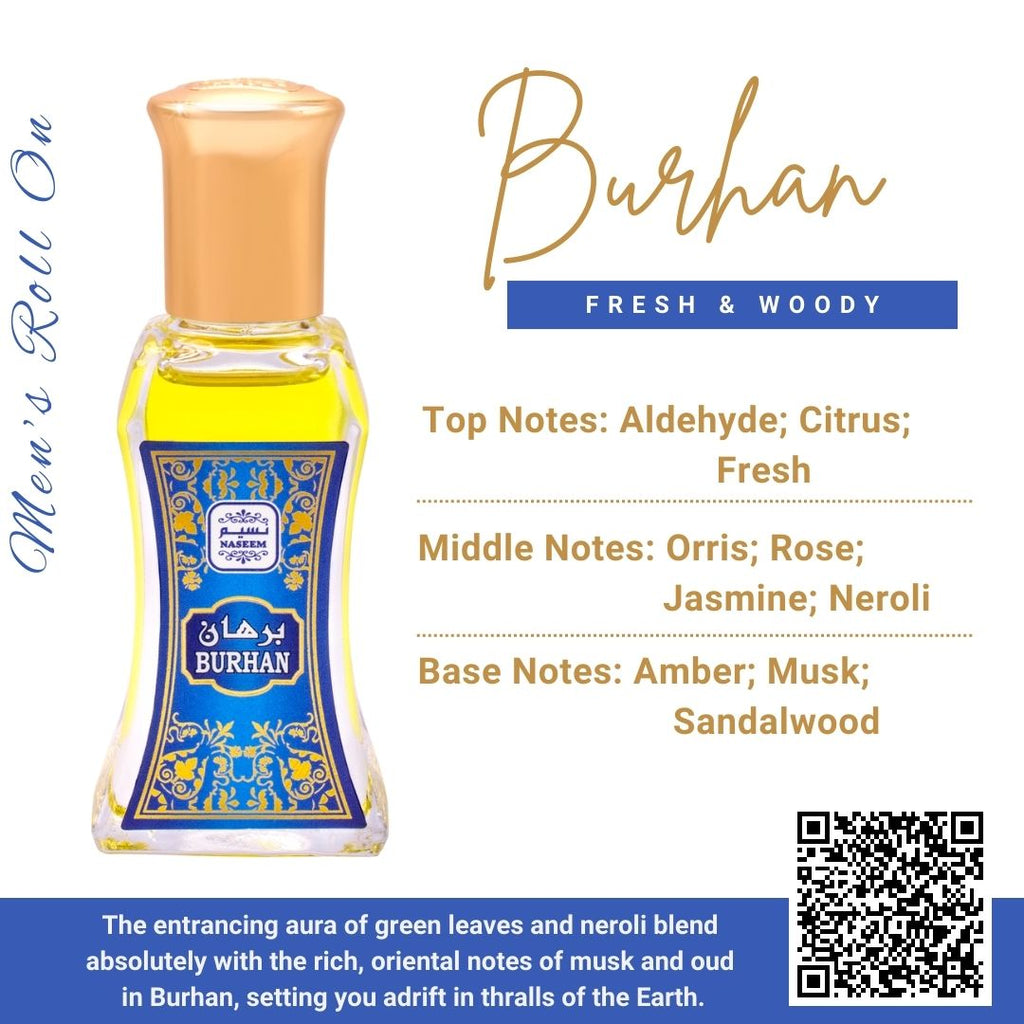 NASEEM BURHAN Roll On Perfume Oil for Men 0.81 Fl Oz