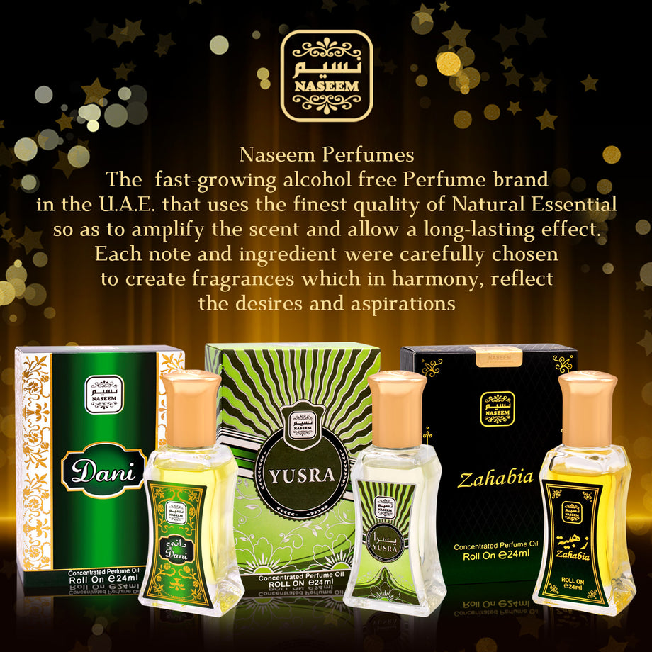 Naseem Daliya Roll On, Floral Amber Musk Perfume Oil